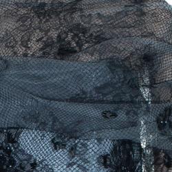 Tadashi Shoji Off-Shoulder Lace Tulle Gown L