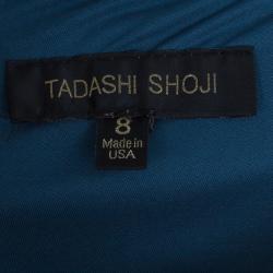 Pre Owned فستان تداشي شوجي ترتر أزرق مخضر M