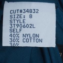 Pre Owned فستان تداشي شوجي ترتر أزرق مخضر M