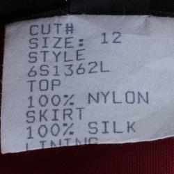 Pre Owned فستان تداشي شوجي دانتيل أحمر وترتر L