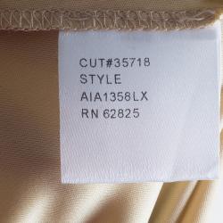 Pre Owned Tadashi Shoji Black Devore Gown M