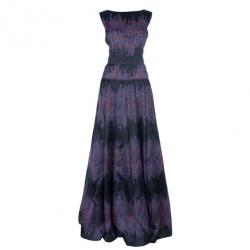 مملوكة مسبقًا Tadashi Shoji Printed Pleated Gown L