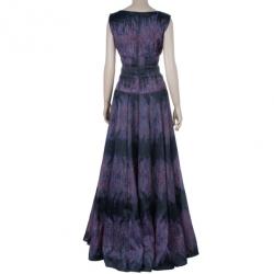 مملوكة مسبقًا Tadashi Shoji Printed Pleated Gown L