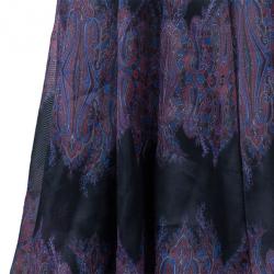 مملوكة مسبقًا Tadashi Shoji Printed Pleated Gown L