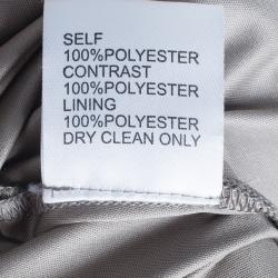 Pre Owned Tadashi Shoji Embellished Long Sleeve Lace Gown M