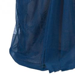 Tadashi Shoji Pleated Lace Navy Gown M