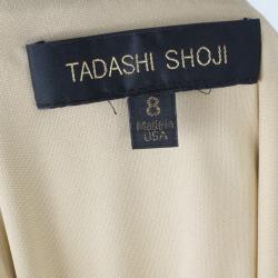 Tadashi Shoji Pleated Lace Navy Gown M