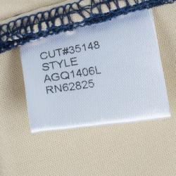 Tadashi Shoji Pleated Lace Navy Gown M