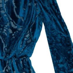 Pre Owned Tadashi Shoji Velvet Printed Dress M