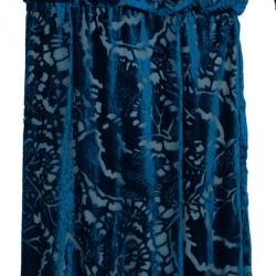 Pre Owned Tadashi Shoji Velvet Printed Dress M
