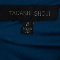 Pre Owned Tadashi Shoji Velvet Printed Dress M