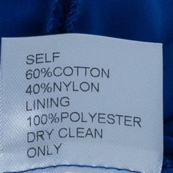 Pre Owned Tadashi Shoji Electric Blue Lace Gown S