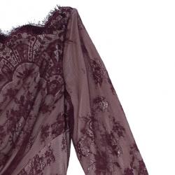 Pre Owned فستان تداشي شوجي دانتيل شانتيلي كرانيش M