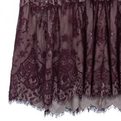 Pre Owned فستان تداشي شوجي دانتيل شانتيلي كرانيش M