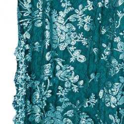 Tadashi Shoji One Shoulder Sequin Gown M