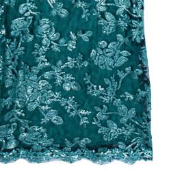 Tadashi Shoji One Shoulder Sequin Gown M