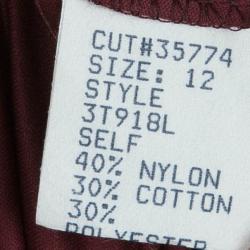 Pre Owned Tadashi Shoji Lace Sequin Gown L