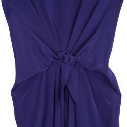 Pre Owned Tadashi Shoji Gathered Silk Dress L