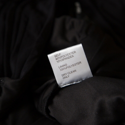 مملوكة مسبقًا Tadashi Shoji Black Ruched Sunburt Draped Skirt Detail Evening Gown L