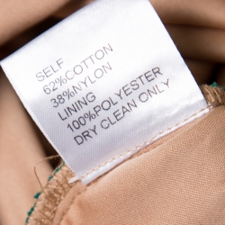 Pre Owned فستان تداشي شوجي ماركيلوس أخضر طبقة دانتيل مزينة كشكشة أمامية حافة غير متساوية M