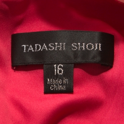 Tadashi Shoji Pink Chiffon and Lace Tiered Moreau Gown XL