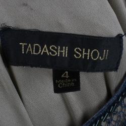 مملوكة مسبقًا Tadashi Shoji Teal Lace Embellished Dress S