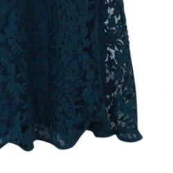 مملوكة مسبقًا  Tadashi Shoji Teal Scallop Lace Gown M