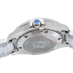 Pre Owned TAG Heuer White Ceramic Stainless Steel Aquaracer WAY131D.BA0914 Women's Wristwatch 35 mm