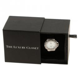 Pre Owned Tag Heuer White Stainless Steel and Diamonds Formula 1 WAC1215 Women's Wristwatch 35 mm