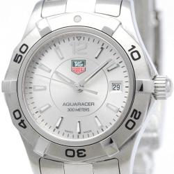 Pre Owned Tag Heuer Silver Stainless Steel Aquaracer Women's Wristwatch 27MM