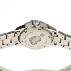 Pre Owned Tag Heuer White Stainless Steel Aquaracer Women's Wristwatch 29MM