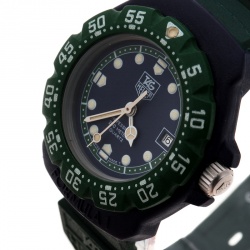 Pre Owned Tag Heuer Blue/Green Formula One 362.508 Women's Wristwatch 28 mm