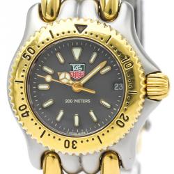 Pre Owned Tag Heuer Grey Gold Plated Stainless Steel S/EL Women's Wristwatch 24MM