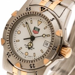 Pre Owned Tag Heuer Silver Grey Stainless Steel 1500 Series Professional 200 WD1421-PO Women's Wristwatch 27 mm