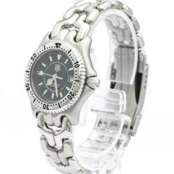Pre Owned Tag Heuer Black Stainless Steel Sel Professional 200M WG1319 Women's Wristwatch 28 MM