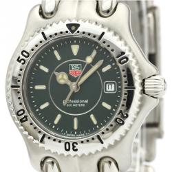 Pre Owned Tag Heuer Black Stainless Steel Sel Professional 200M WG1319 Women's Wristwatch 28 MM