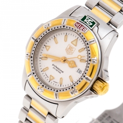 Pre Owned ساعة يد نسائية تاغ هيوير بروفيشيونال WF1420-O ستانلس ستيل مطلي ذهب فضي 26 مم