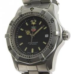 Pre Owned Tag Heuer Black Stainless Steel Professional WK1310 Women's Wristwatch 28.5 MM