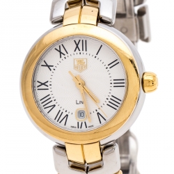 Tag Heuer Silver White Two-Tone Stainless Steel Link WAT1452.BB0955 Women's Wristwatch  29 mm