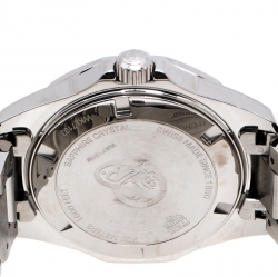 Pre Owned Tag Heuer Black Mother Of Pearl Ceramic Diamonds Aquaracer WAY131M Women's Wristwatch 35 mm