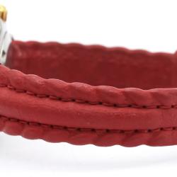 مملوكة مسبقًا Tag Heuer White Gold Plated Stainless Steel 6000 Series Quartz Wh1351 Women's Wristwatch 29 MM