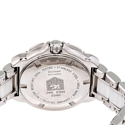 Pre Owned Tag Heuer White Stainless Steel Ceramic Formula 1 WAH1319 Women's Wristwatch 32 mm