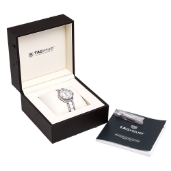 Pre Owned Tag Heuer White Stainless Steel Ceramic Formula 1 WAH1319 Women's Wristwatch 32 mm