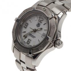 مملوكة مسبقًا Tag Heuer White Stainless Steel Professional Women's Wristwatch 30MM