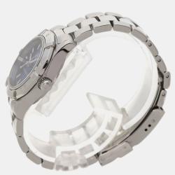 Tag Heuer Blue Stainless Steel Aquaracer WAF141P Quartz Women's Wristwatch 34 mm