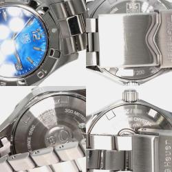 Tag Heuer Blue Stainless Steel Aquaracer WAF141P Quartz Women's Wristwatch 34 mm