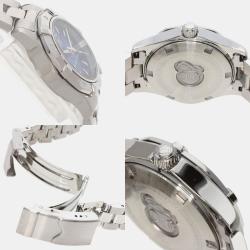 Tag Heuer Blue Stainless Steel Aquaracer WAF141P Quartz Women's Wristwatch 34 mm