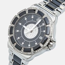 Tag Heuer Black Ceramic Diamond Stainless Steel Formula 1 WAH1219.BA0859 Women's Wristwatch 37 mm 
