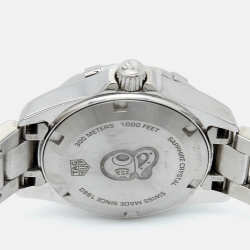 Pre Owned Tag Heuer Mother of Pearl Stainless Steel Aquaracer WBD1411.BA0741 Women's Wristwatch 27 mm
