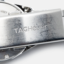 Pre Owned Tag Heuer Mother of Pearl Stainless Steel Aquaracer WBD1411.BA0741 Women's Wristwatch 27 mm